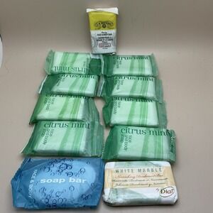 Sysco Travel Size Citrus Mint Face & Body Soap Bars 1.25 oz Each Lot Of 6 Sealed